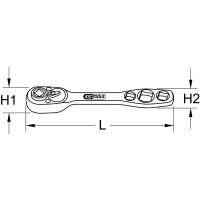 5 in 1 Kälte-Klima-Ratsche, umschaltbar, 157mm