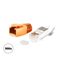 Stecker SET f&uuml;r Verlegekabel bis AWG 23 Orange...