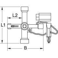 Universal-Schaltschrankschlüssel, 71mm