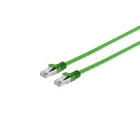 RJ45 Flachkabel m. CAT 7 Rohkabel slim gr&uuml;n 0,25m