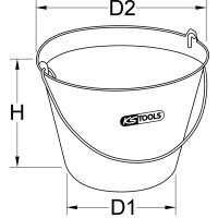 Vollgummi-Eimer, 12 Liter, sehr elastisch