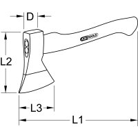 Handbeil mit Hickorystiel, 800g