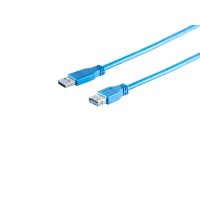 USB Verlängerung A Stecker/A Buchse 3.0, blau 3m