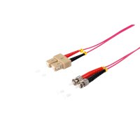 Duplex Patchkabel SC/ST 50/125&micro;, OM4 violett, 2m