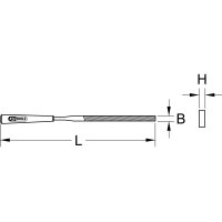 Flach-Nadelfeile, 5x1mm