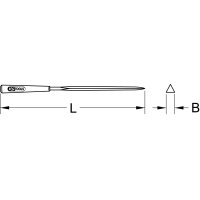 Dreikant-Nadelfeile extra schlank, 2mm