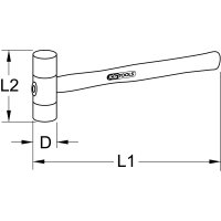 Kunststoffhammer, 340g
