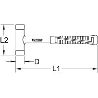 Rückschlagfreier Schonhammer, 590g