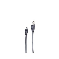 shiverpeaks®--USB-Mini Kabel, USB-A-Stecker auf USB-B-Mini 5-pin Stecker, USB 2.0, 3,0m