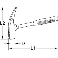 Betonschalhammer, magnetisch, 600g