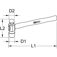 Schlosserhammer, englische Form, 225 g