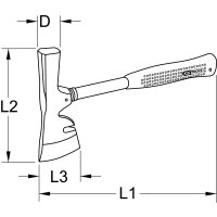 Gipserbeil mit Fiberglasstiel, 600g