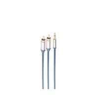 shiverpeaks®-PROFESSIONAL 3,5mm Audio Kabel mit 2 Cinch-Stecker, extra dünn, SLIM LINE, 3,00m