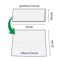 Papierhandtuch, C-Falz, 2-lagig, hochweiß, Zellstoff, 23 x 31 cm, 2.880 Blatt