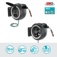 GARDENA Akku-Wand-Schlauchbox PowerRoll XL solo, mit 35 m Schlauch, akkubetrieben