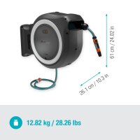 GARDENA Akku-Wand-Schlauchbox PowerRoll XL solo, mit 35 m Schlauch, akkubetrieben