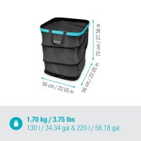 GARDENA Gartenabfallsack PopUp Rechteckig, Grösse L, faltbarer Sack für Grünabfälle