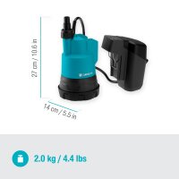 GARDENA Akku-Klarwasser-Tauchpumpe 2000/2 18V P4A 
solo
