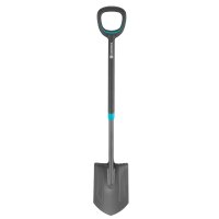 GARDENA ErgoLine Spitz-Spaten, Kraftspaten zum Ausheben harter Böden, ergonomisch, 117 cm