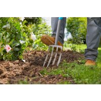 GARDENA ErgoLine Spatengabel, Grabegabel zum schonenden Auflockern, ergonomisch, 117 cm