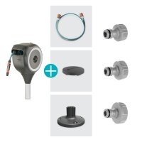 GARDENA Terrassen-Schlauchbox RollUp M, 20 m Schlauch, weiss, automatisches Aufrollen