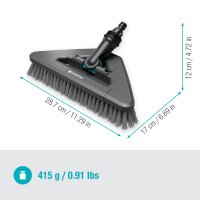 GARDENA Cleansystem Stielbürste soft flex, Bürste für grössere, empfindliche Flächen