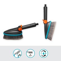 GARDENA Cleansystem Handbürste M soft, mit Schlauchanschluss, für kleinere Flächen