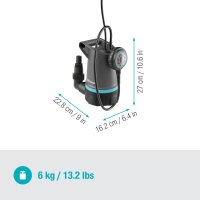 GARDENA Klarwasser-Tauchpumpe 20000 BASIC, 20.000 l/h, mit Schwimmschalter