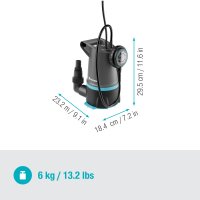 GARDENA Schmutzwasser-Tauchpumpe 20000 BASIC 550 W 3
