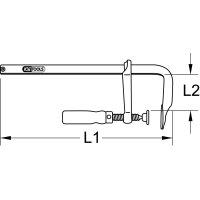 Ganzstahl-Schraubzwinge, 120x600mm