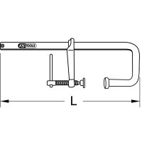 U-Schraubzwinge mit Knebel, 320x122mm, 550 mm