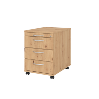 Rollcontainer 58cm, 3Schübe,Schloß