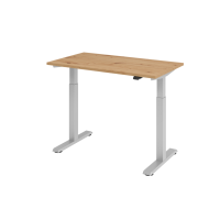 Sitz-Steh-Schreibtisch el.120x67cm Asteiche
