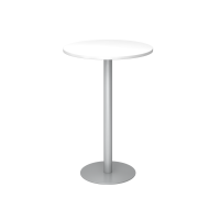 Stehtisch 80 cm rund Weiß/Silber