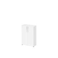 Schrank 3OH 34,6cm tief BM Weiß/We slider