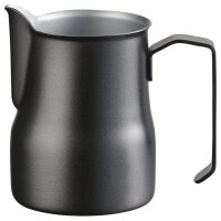 Milchkännchen aus Edelstahl, emailliert, schwarz,...