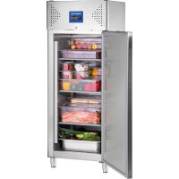 Edelstahl-Tiefkühlschrank, GN 2/1, 740x810x2010 mm (BxTxH), 0,48 kW