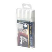 Securit Wasserfester Kreidemarker (Glas+Kreidetafel) in wei&