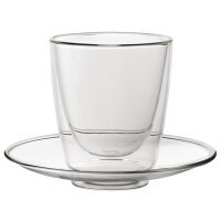 Utopia Doppelwandiges Cappuccinoglas mit Unterteller...