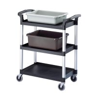 Cambro Servierwagen mit 3 Ablagen schwarz