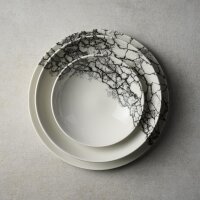 Churchill Kintsugi Accents Quartz Black Evolve Coupe-Teller, 165 mm, (12 Stück)