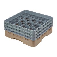 Cambro Gläserspülkorb beige mit 16 