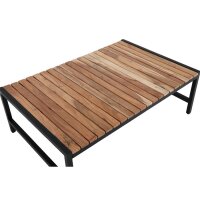 Niedriger Couchtisch Bolero aus Stahl und Akazie, 1200 x...