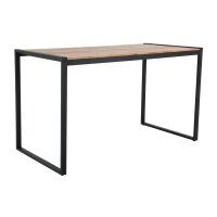 Bolero Industrie-Stehtisch aus Stahl und Akazie, 1800 x 900 mm