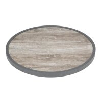 Bolero Fiberglas-Tischplatte, rund, Holzoptik, 580 mm