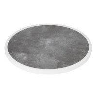 Bolero Fiberglas-Tischplatte, rund, dunkler Steineffekt,...