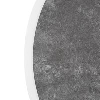 Bolero Fiberglas-Tischplatte, rund, dunkler Steineffekt, 580