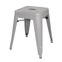 Bolero Bistro niedriger Hocker aus verzinktem Stahl (4 Stück)