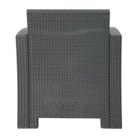 Bolero PP Sessel- und Tischgeflecht-Set Grau