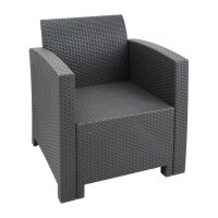 Bolero PP Sessel- und Tischgeflecht-Set Grau